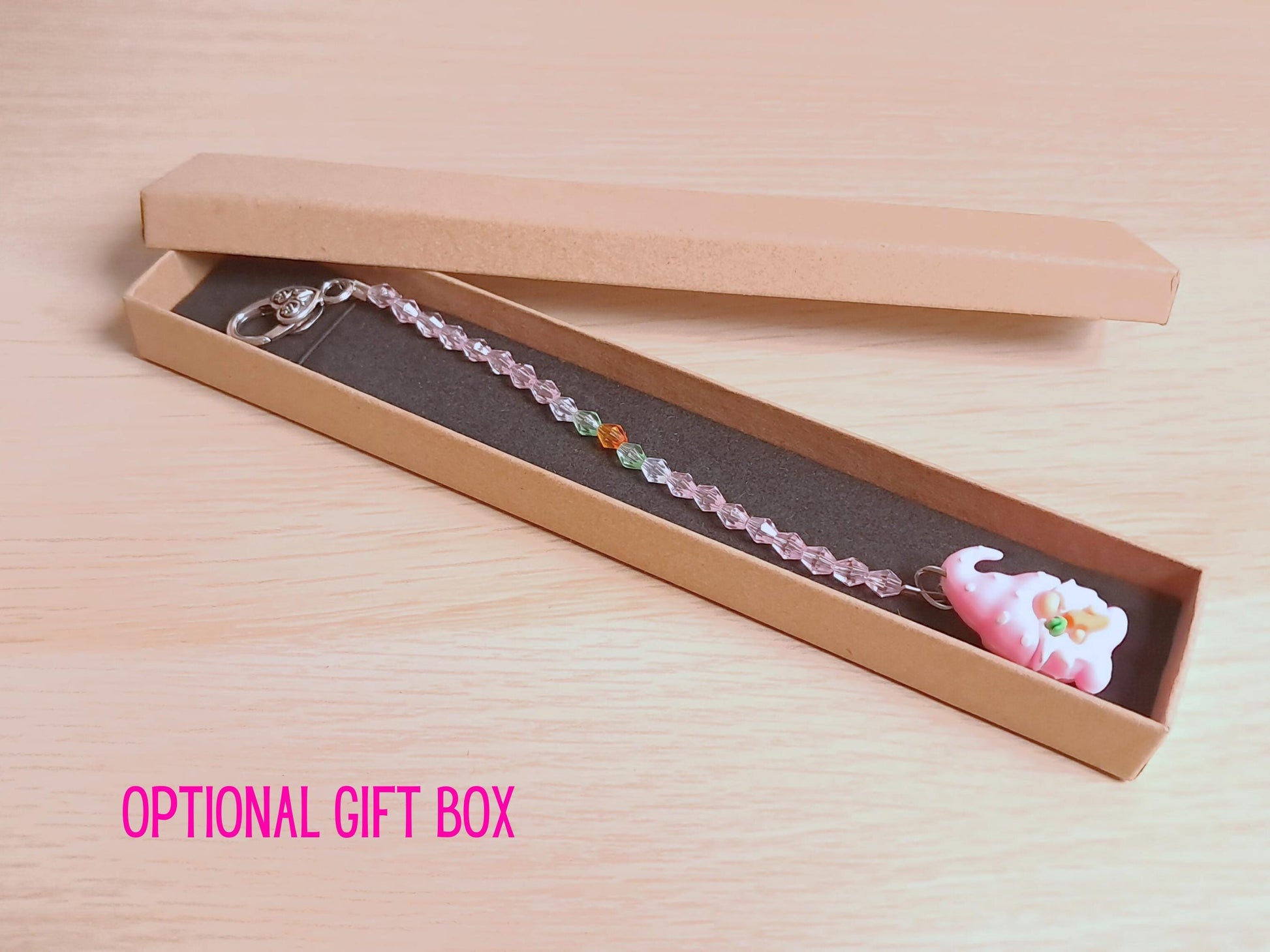 Pink Gonk Scissor Fob with Protection Bead