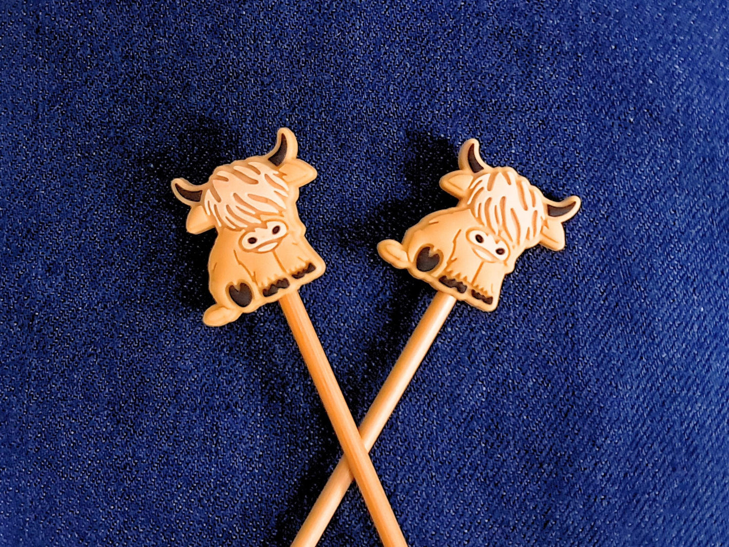 Highland Cow Silicone Bead Stitch Stopper