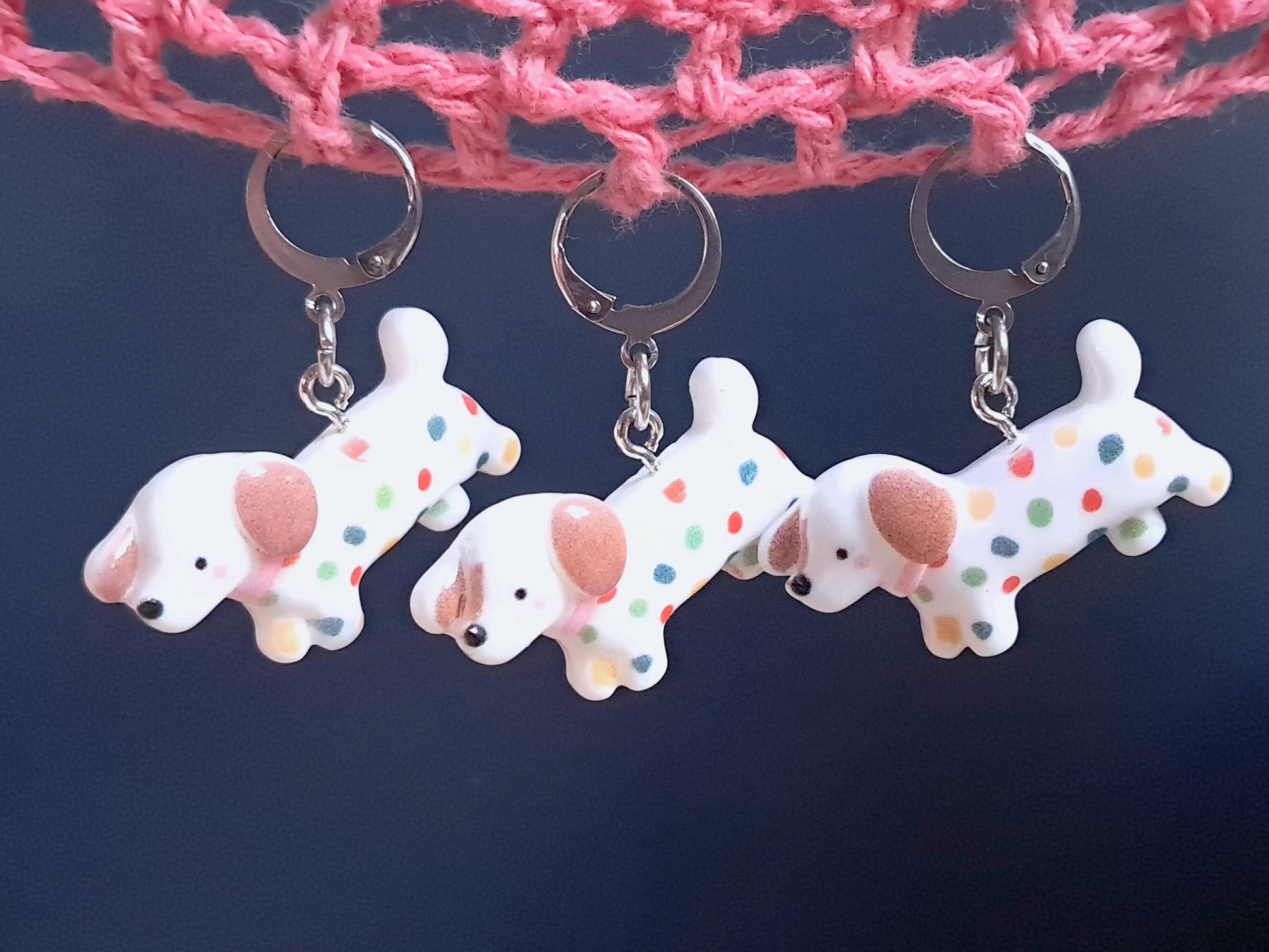 Dachshund Dog Kawaii Resin Stitch Marker