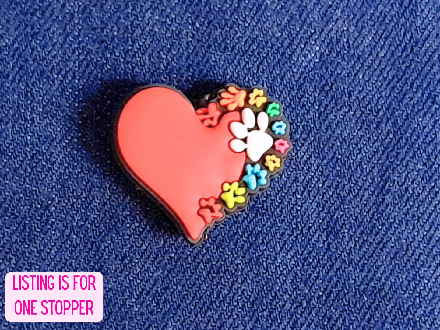 Dog Paw Print Heart Stitch Stopper