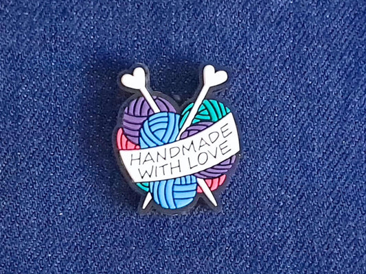 Handmade With Love Knitting Needles And Yarn Stitch Stopper