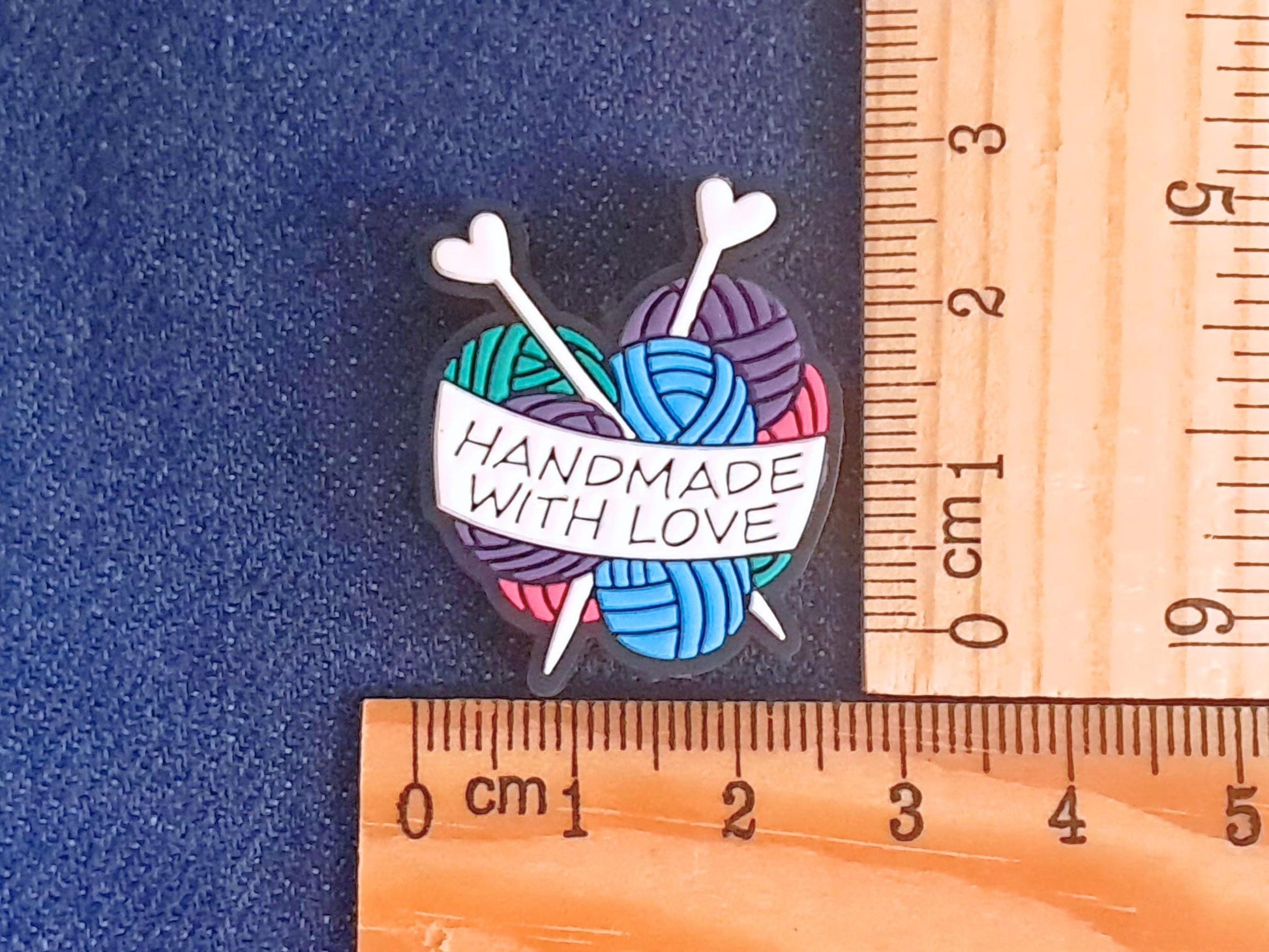 Handmade With Love Knitting Needles And Yarn Stitch Stopper