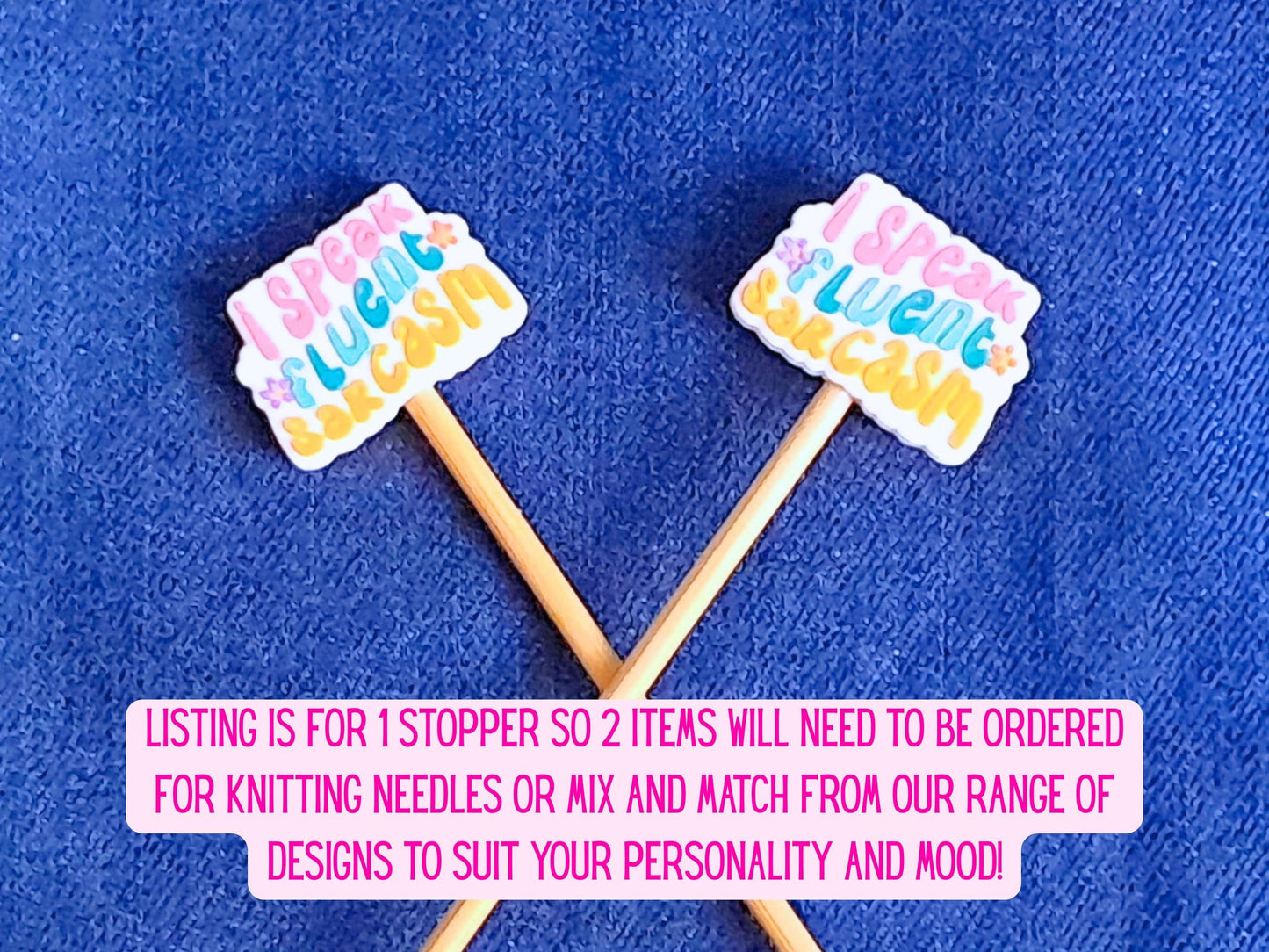 Funny Sarcasm Quote Silicone Bead Stitch Stopper