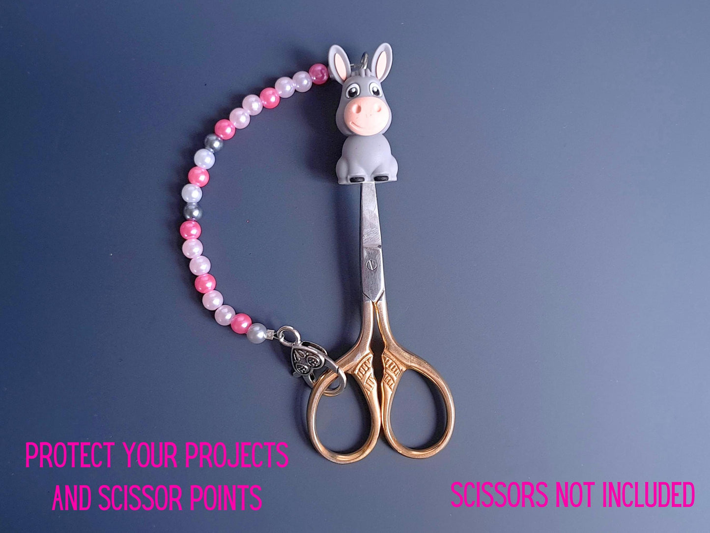 Donkey Scissor Fob with Protection Bead