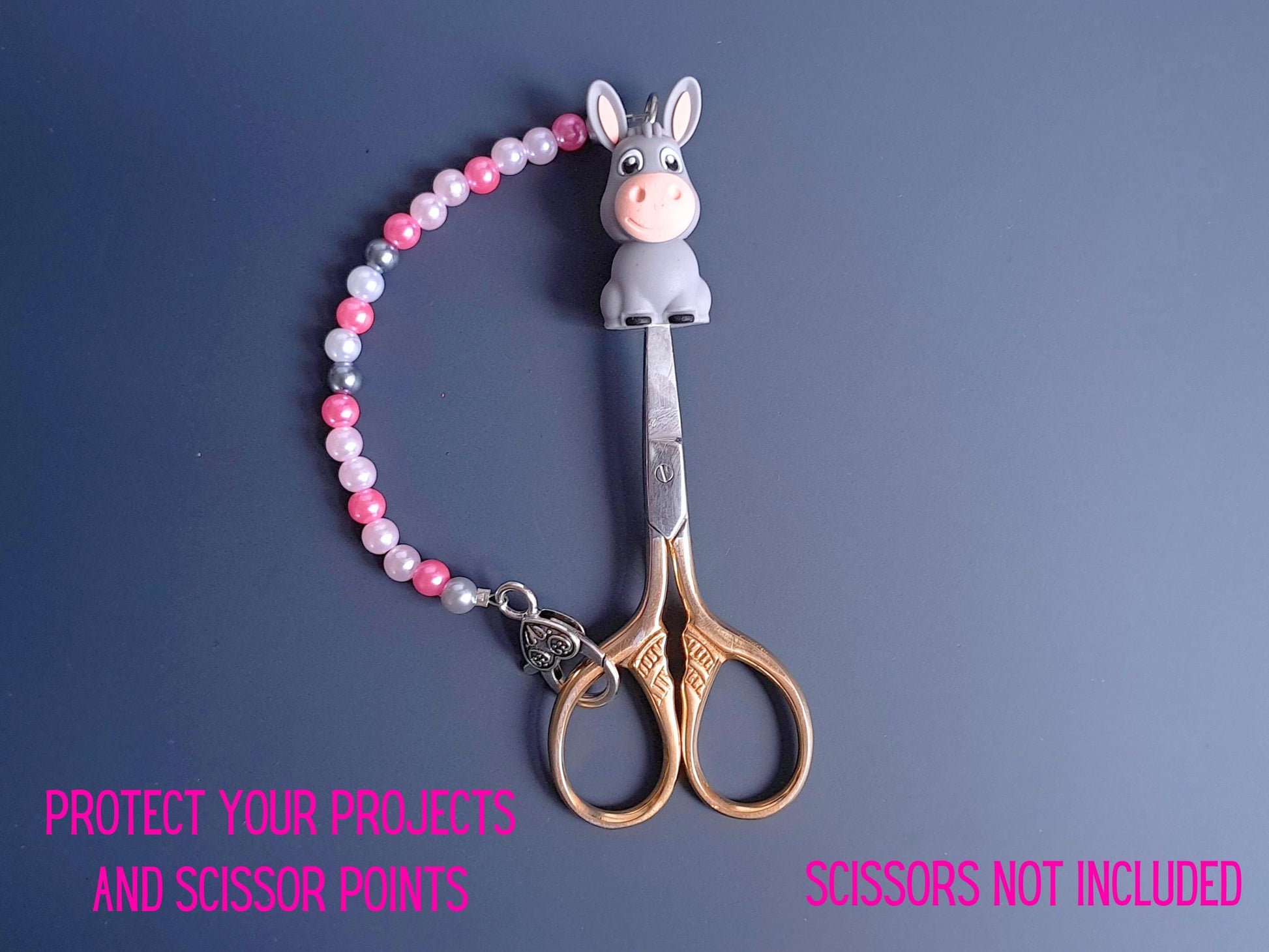 Donkey Scissor Fob with Protection Bead
