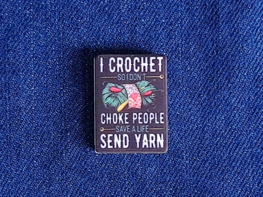 Funny Crochet Quote Silicone Bead Stitch Stopper