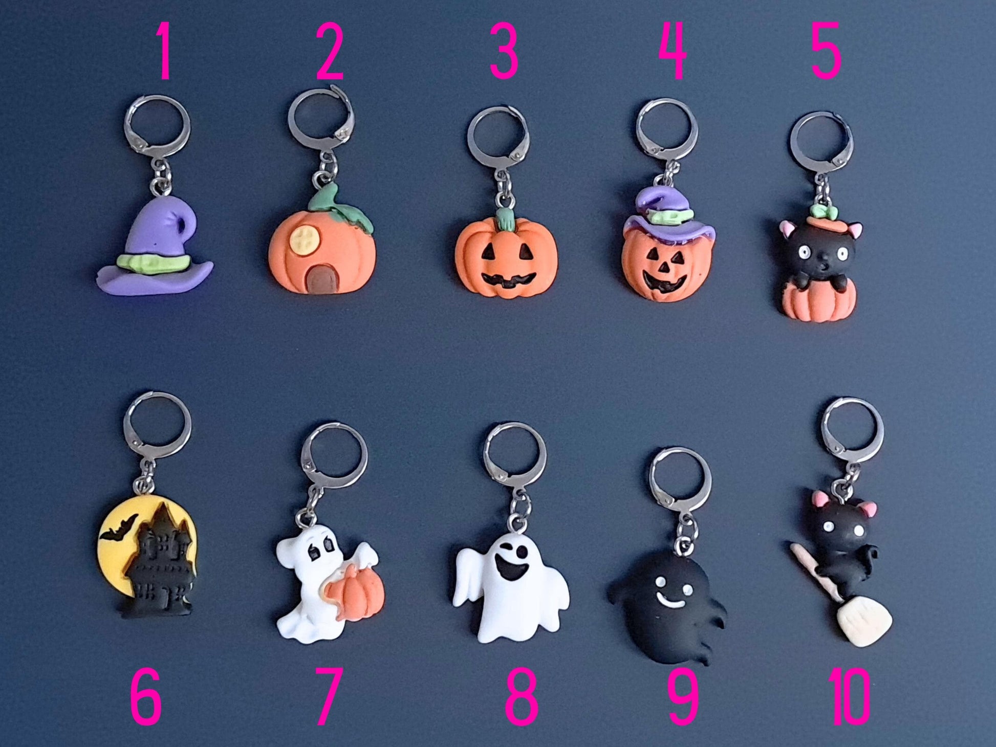 Halloween Ghost Pumpkin Stitch Marker