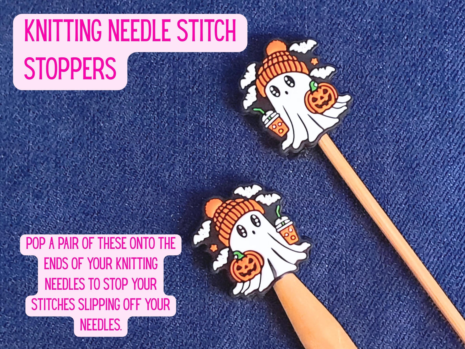 Halloween Ghost Pumpkin Spice Stitch Stopper