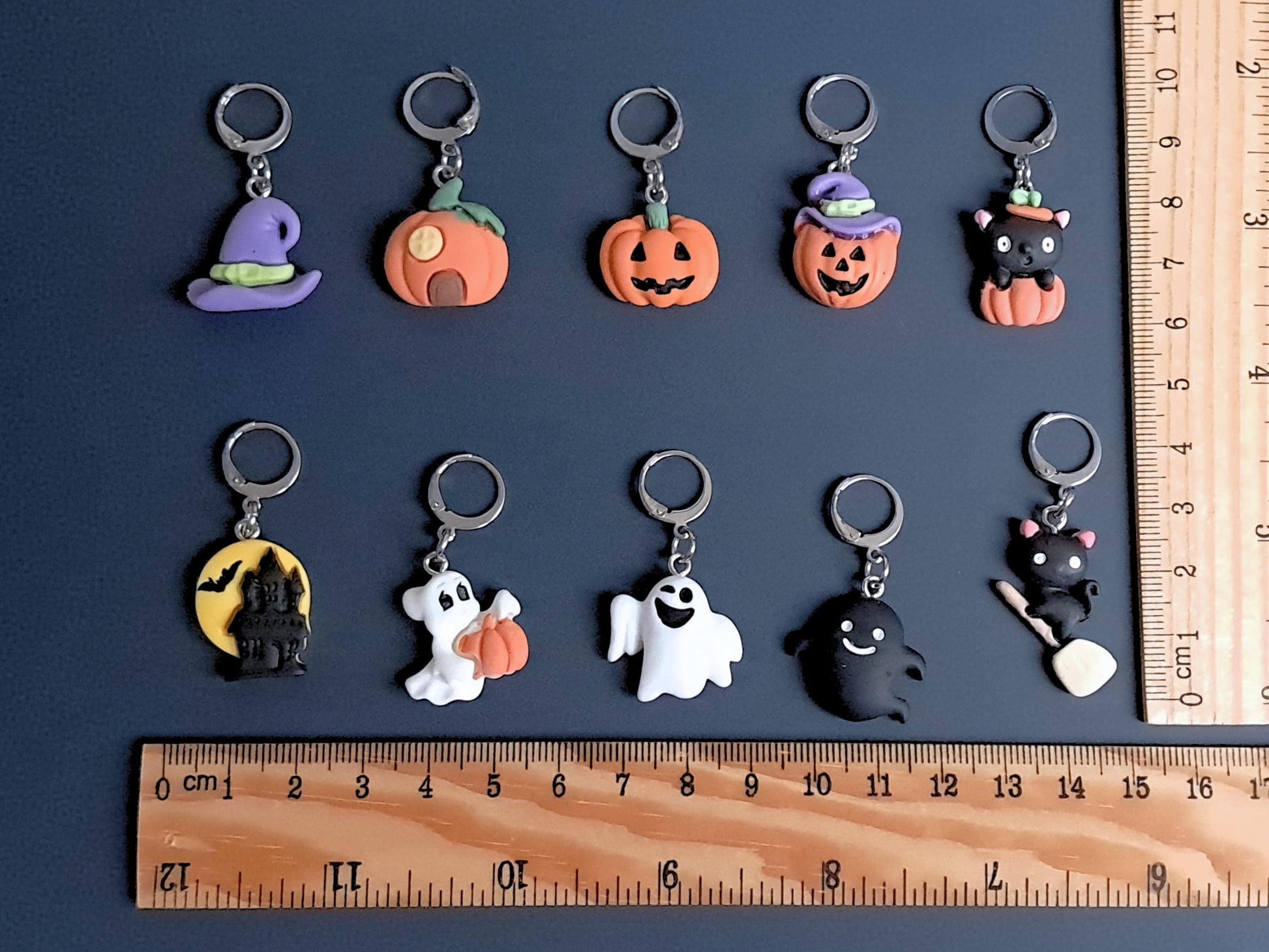 Halloween Ghost Pumpkin Stitch Marker