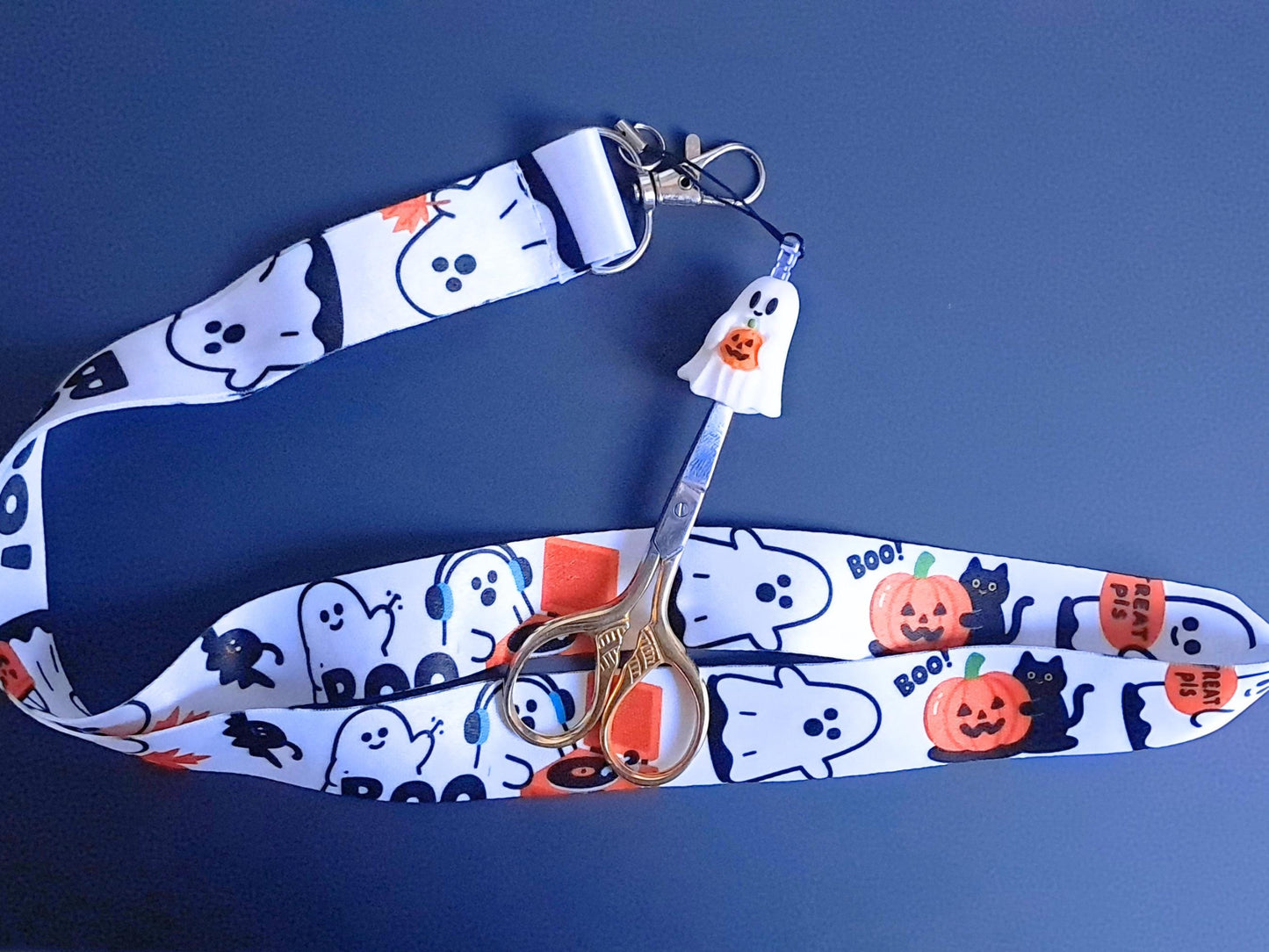 Halloween Ghost Lanyard Scissor Protector Set
