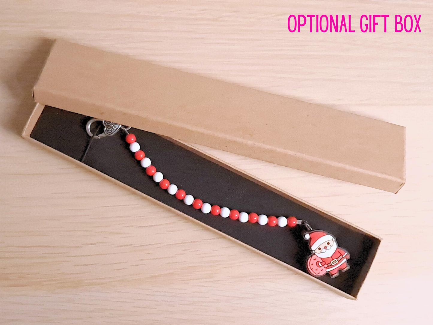 Father Christmas Scissor Fob with Protection Bead