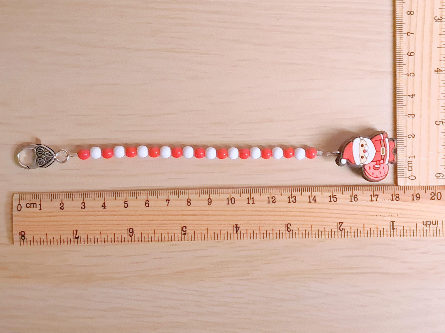 Father Christmas Scissor Fob with Protection Bead