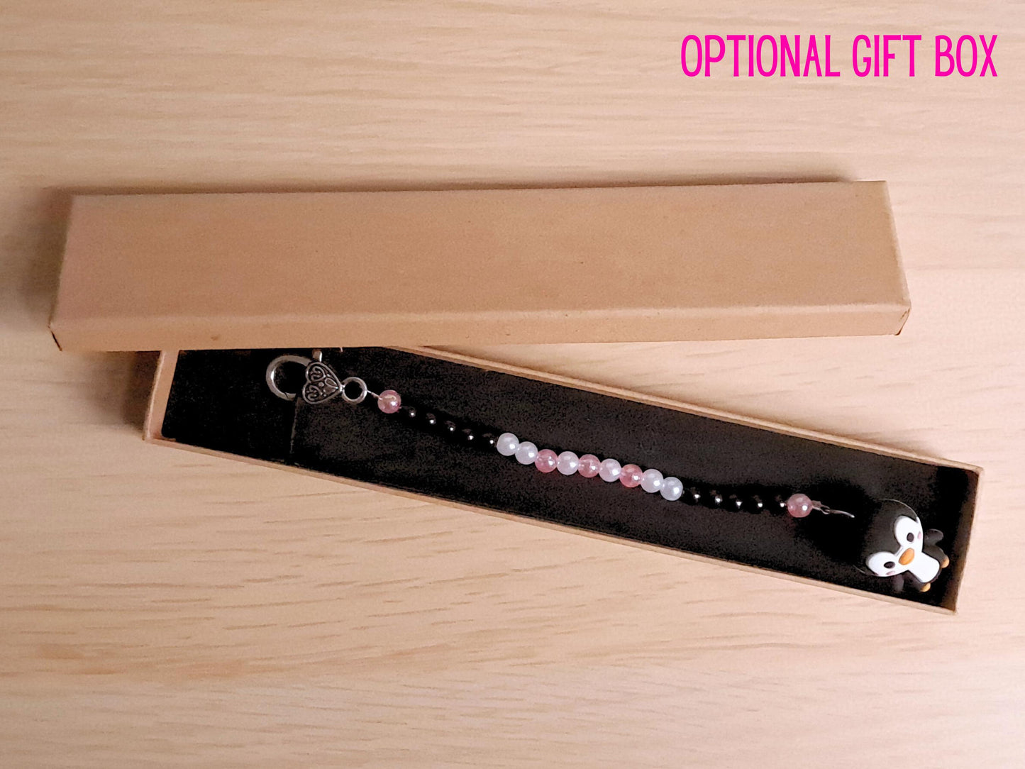 Penguin Scissor Fob with Protection Bead