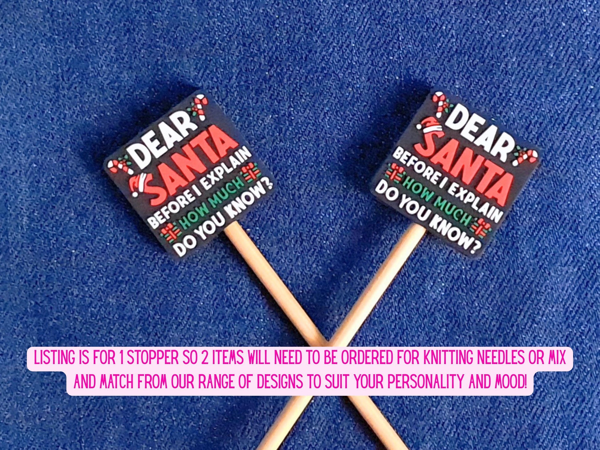 Dear Santa Funny Text Stitch Stopper