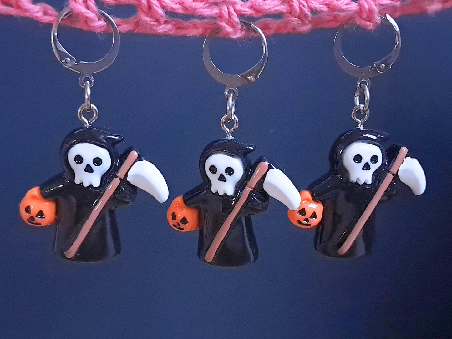 Grim Reaper Halloween Stitch Marker