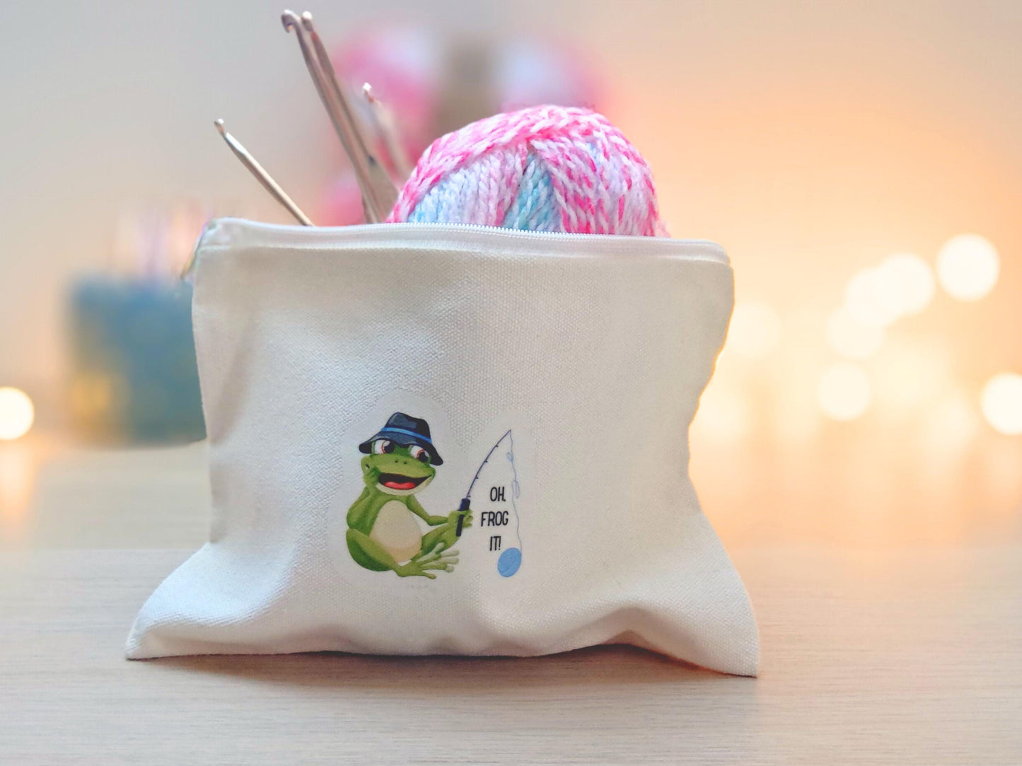 Oh Frog it Crochet Knitting Notions Pouch