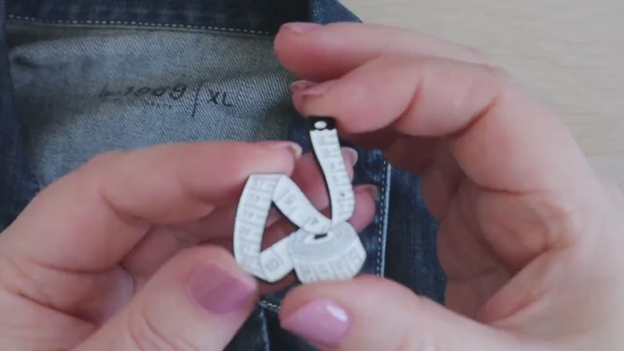 Crafter Fun Tape Measure Pin Badge